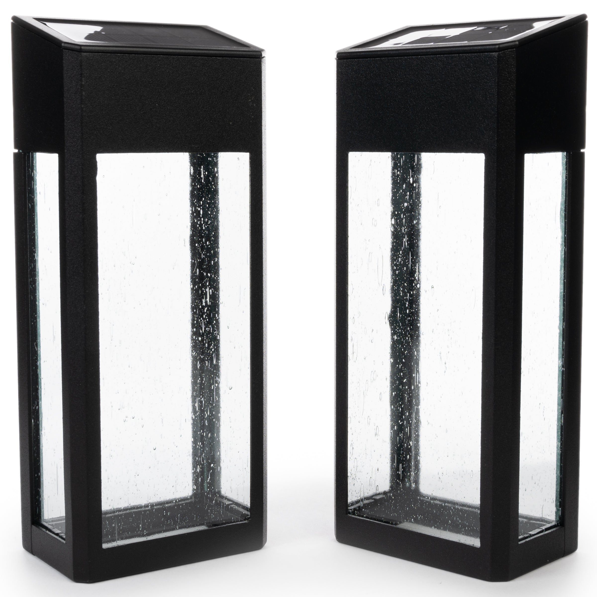 2PK Black Solar Post Lights