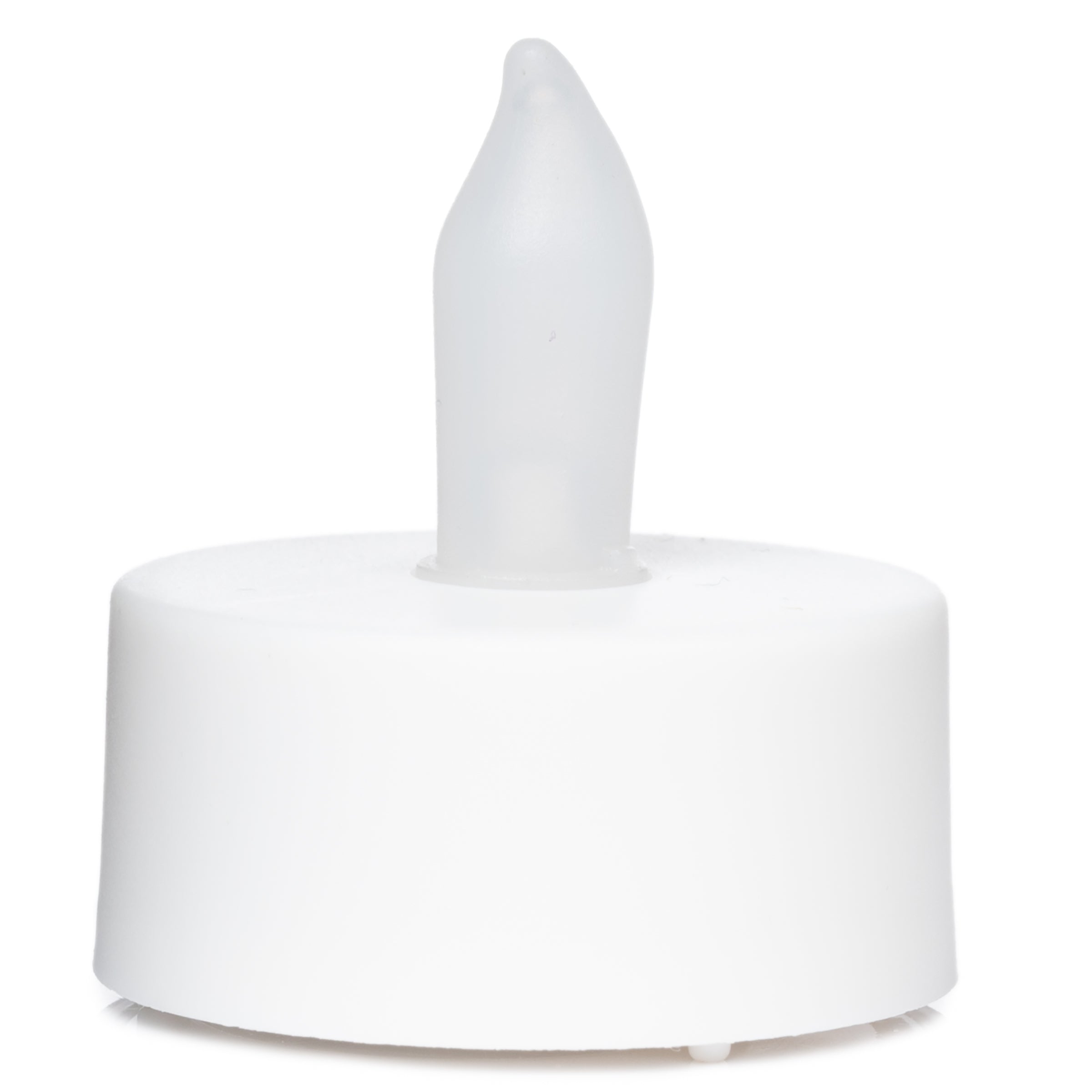 8PK Plastic Tea Lights White