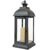 Lantern W/3 Pillars Grey