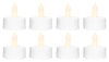 8PK Plastic Tea Lights White