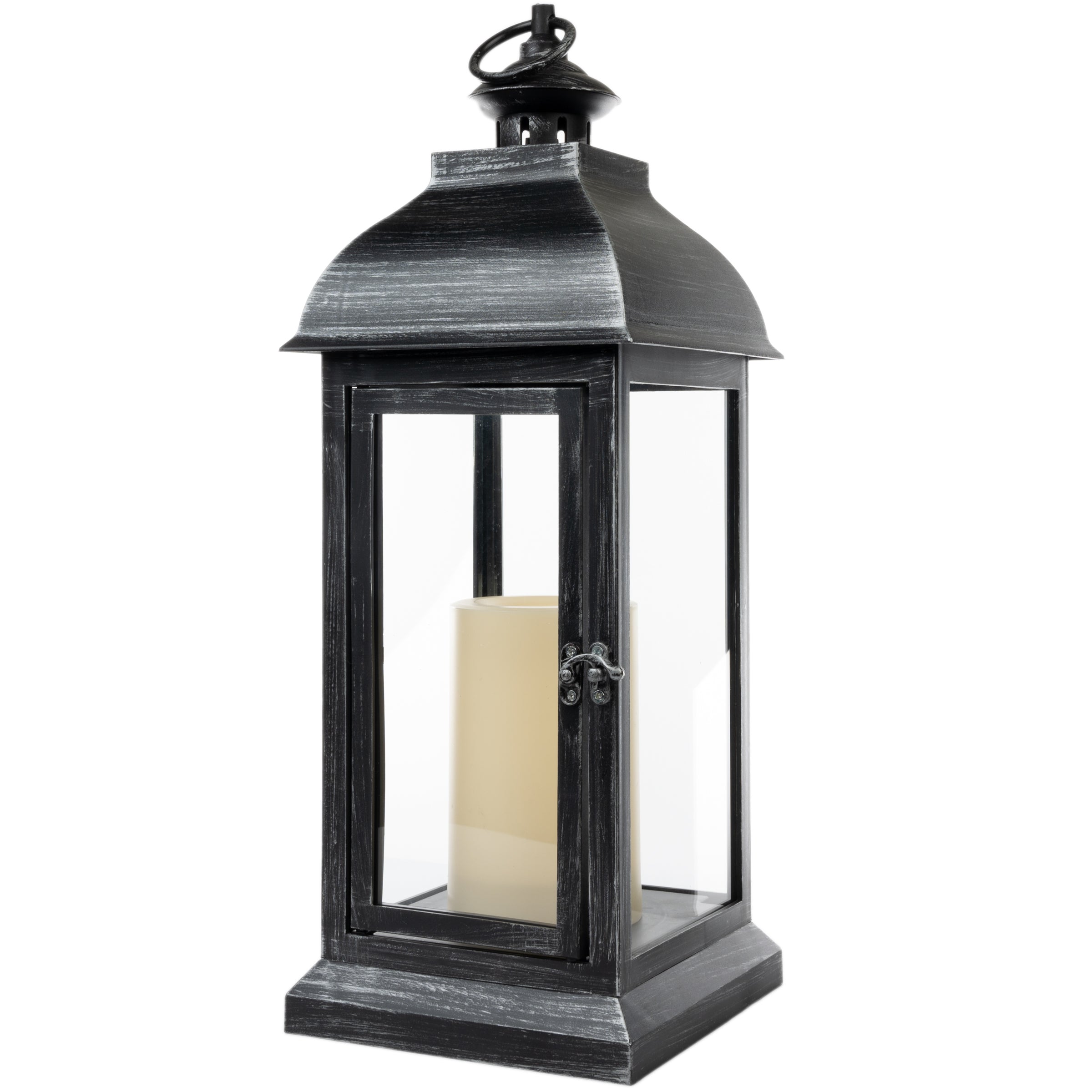 Lantern W/3 Pillars Black